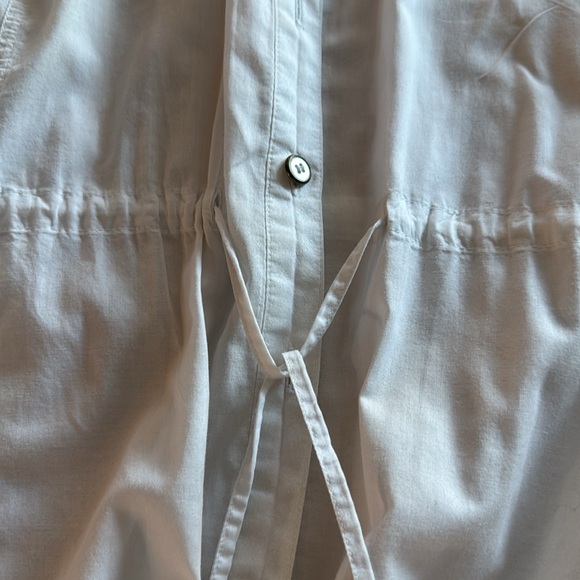Woman’s top Additions by Chico’s size 2 white with silver /white buttons& accent - Picture 8 of 11